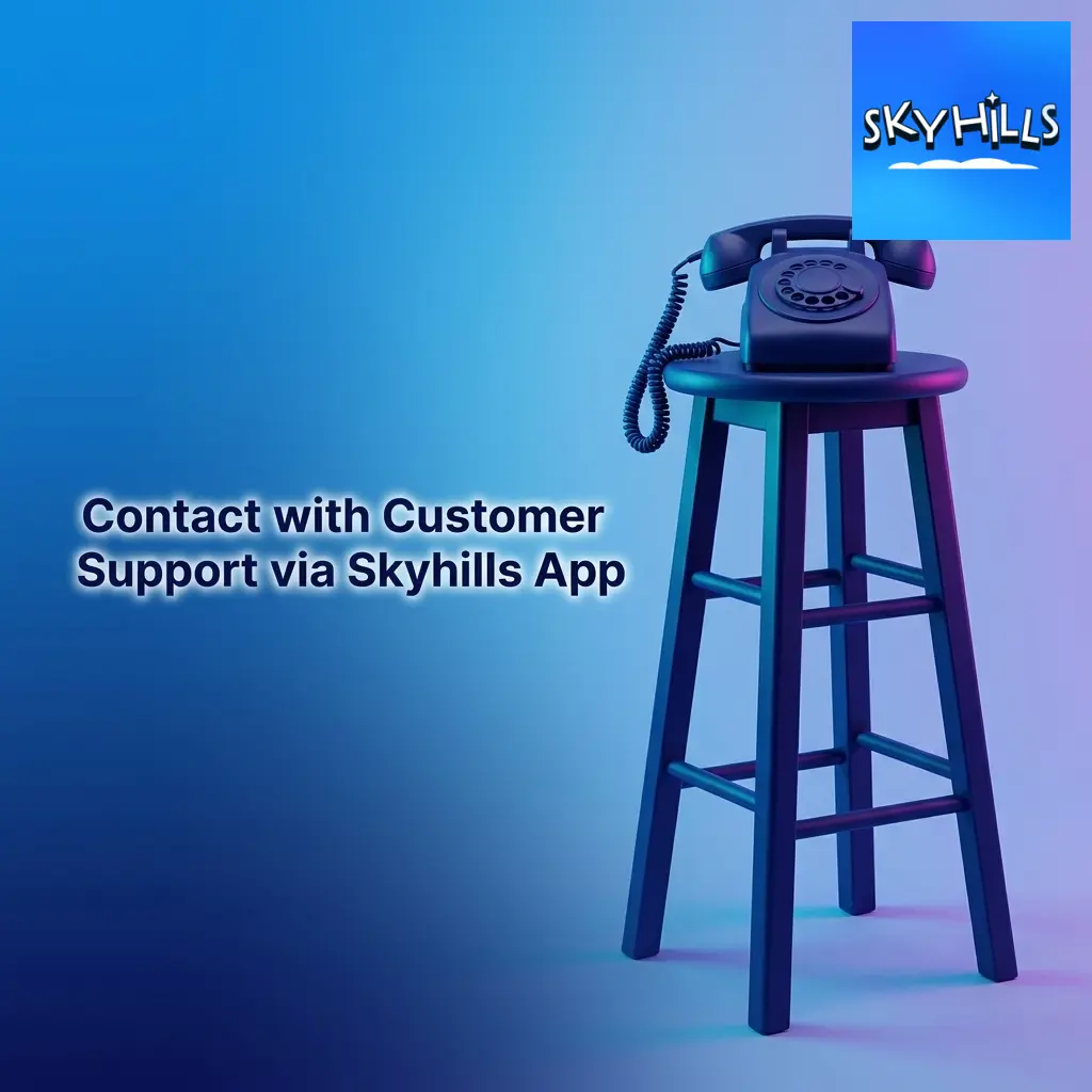 Skyhills app customer support interface showing live chat, email, and FAQ help centre options for Australian users