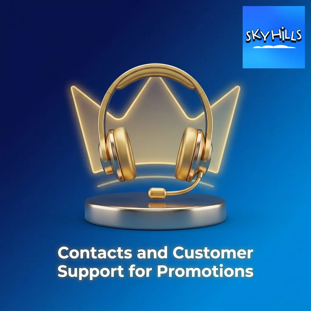Skyhills 24/7 support team available via live chat, email, and FAQ for all promotion-related queries and bonus issues.