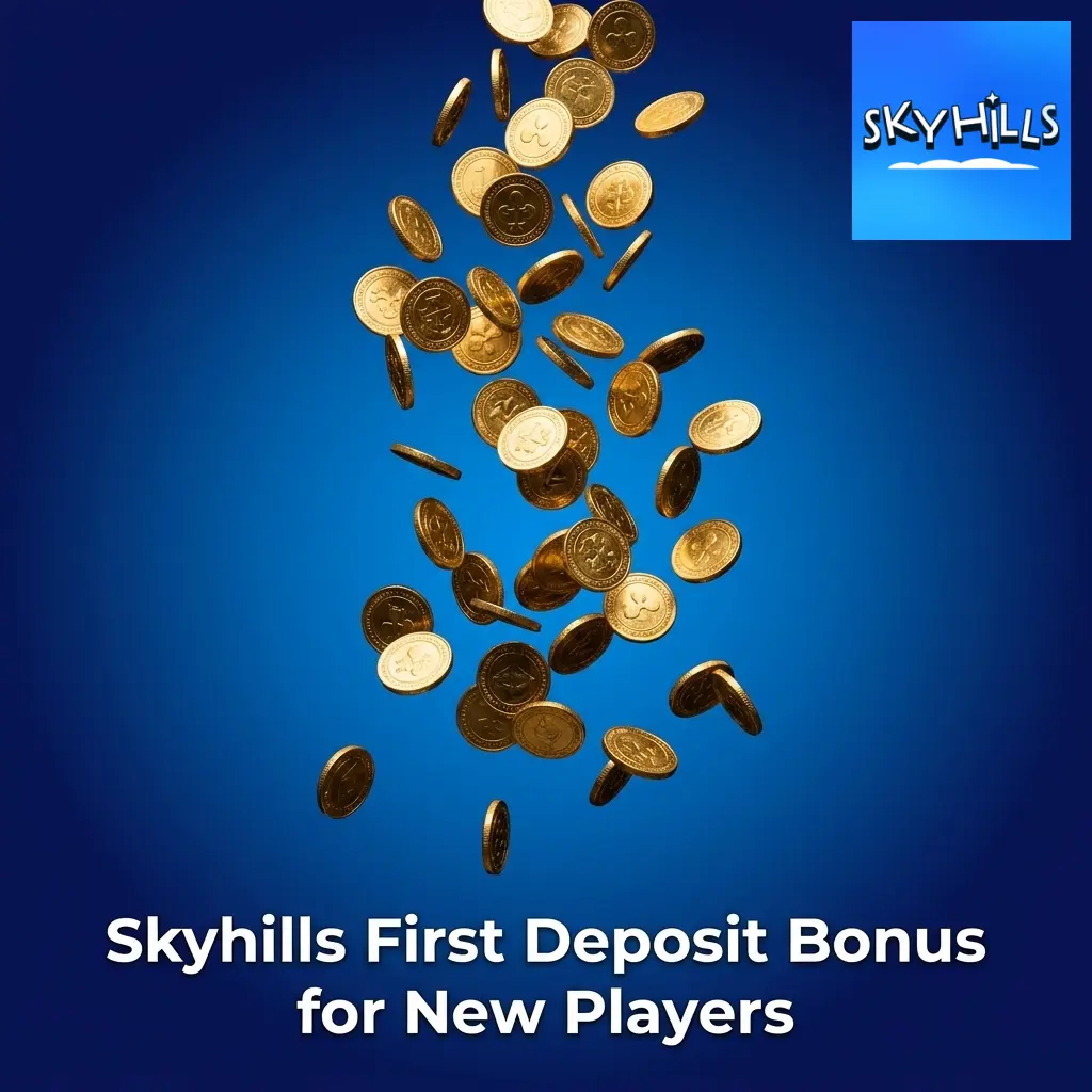 Skyhills 200% first deposit welcome bonus up to AUD 1,500 for new Australian players with 35x wagering requirement