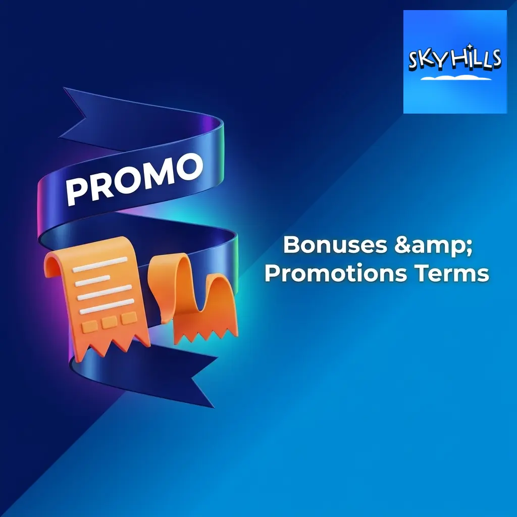 Skyhills bonuses and promotions terms outlining wagering requirements, eligibility rules and conditions for claiming offers